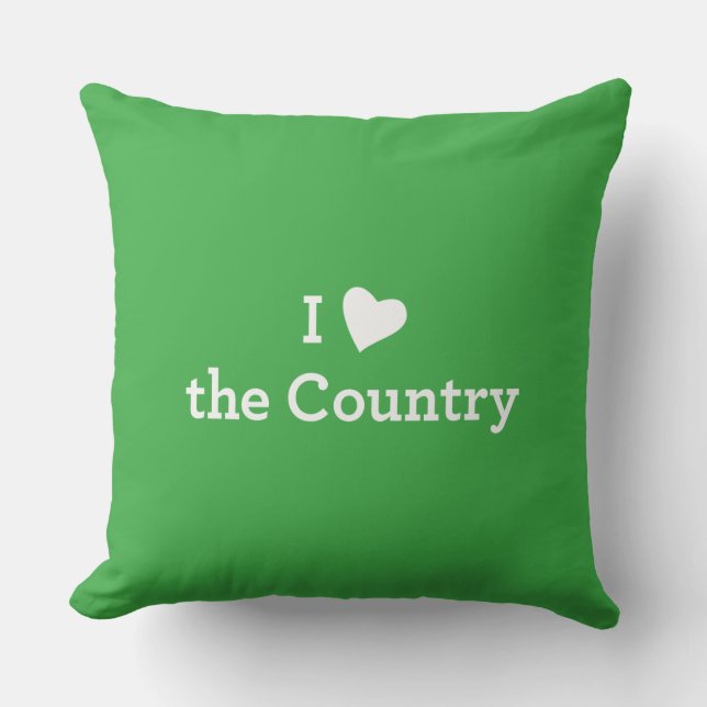 Coussin J'aime le pays (Recto)