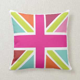 Coussin J'aime le R-U - Union Jack