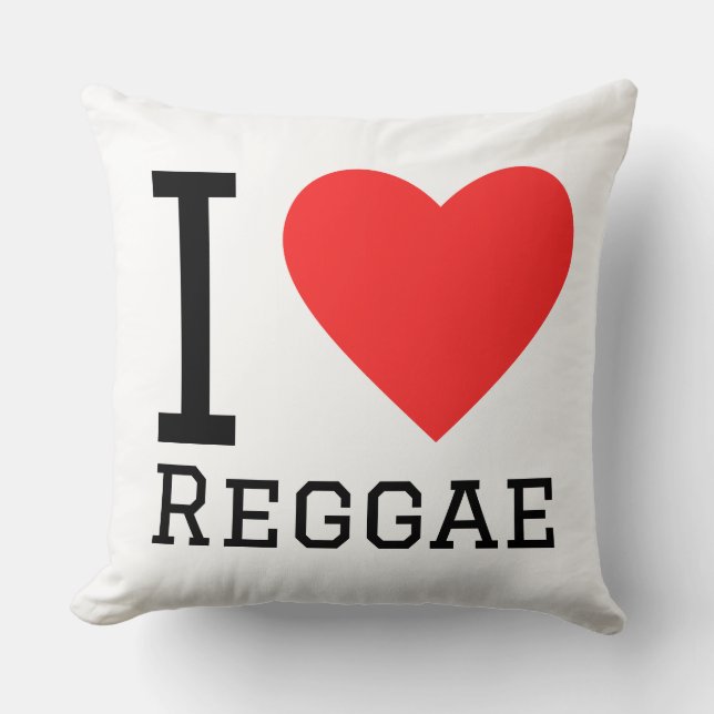 Coussin J'aime le reggae (Recto)