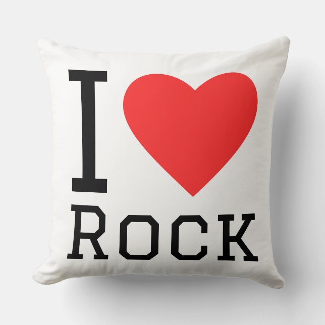 Coussin J'aime le rock (Recto)