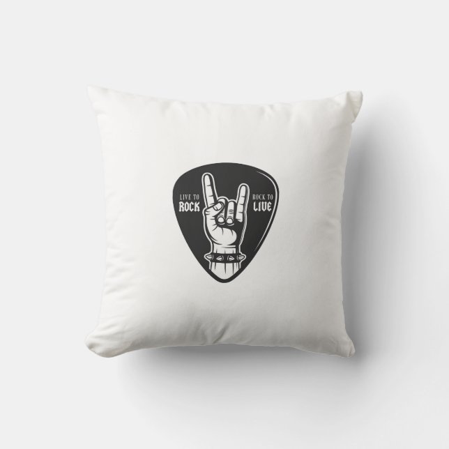 Coussin J'aime le rock (Recto)