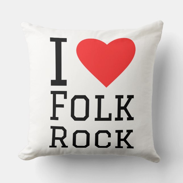 Coussin J'aime le rock folk (Recto)