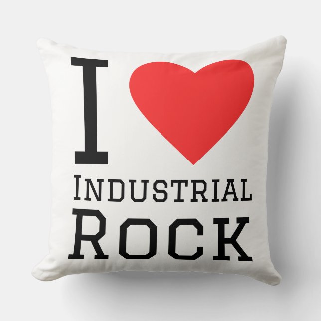 Coussin J'aime le rock industriel (Recto)