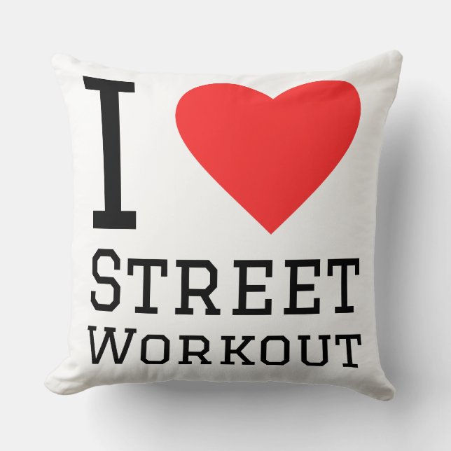 Coussin j'aime le street workout (Recto)