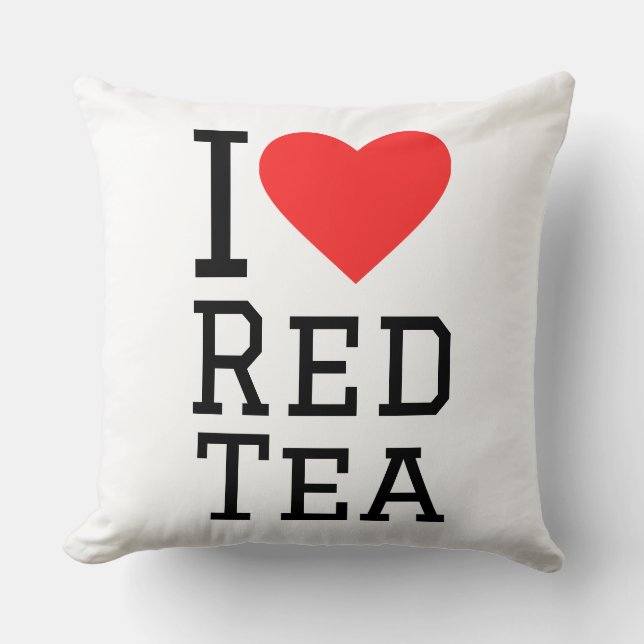 Coussin J'aime le thé rouge (Recto)