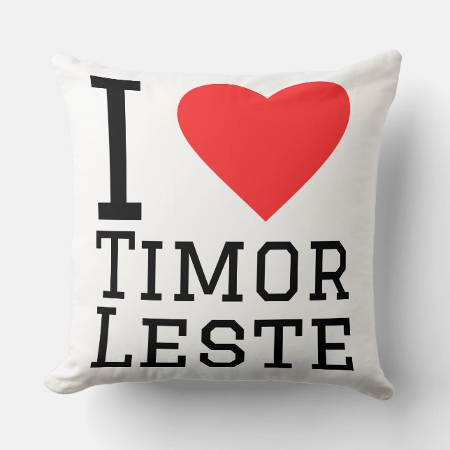 Coussin J'aime le Timor-Leste (Recto)