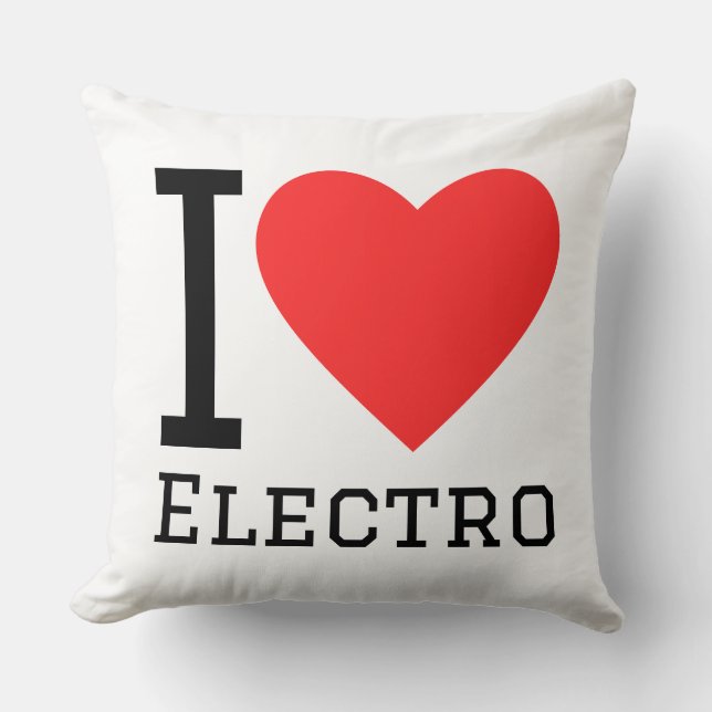 Coussin J'aime l'électro (Recto)