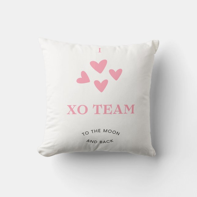 Coussin J'aime l'équipe XO (Recto)