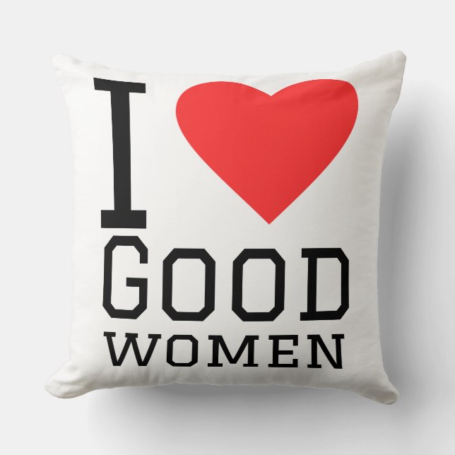 Coussin J'aime les bonnes femmes (Recto)