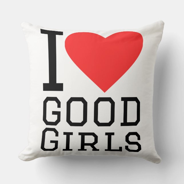 Coussin J'aime les bonnes filles (Recto)