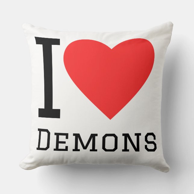 Coussin J'aime les démons (Recto)