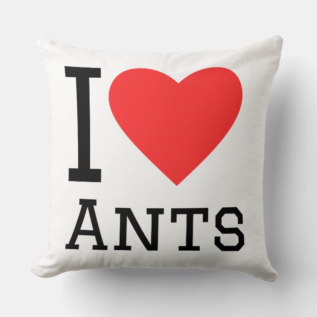 Coussin J'aime les fourmis (Recto)
