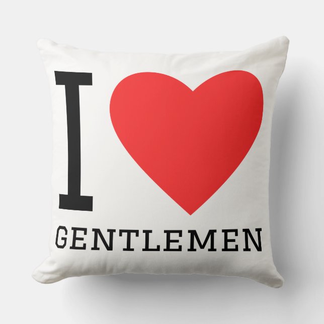 Coussin J'aime les gentlemen (Recto)