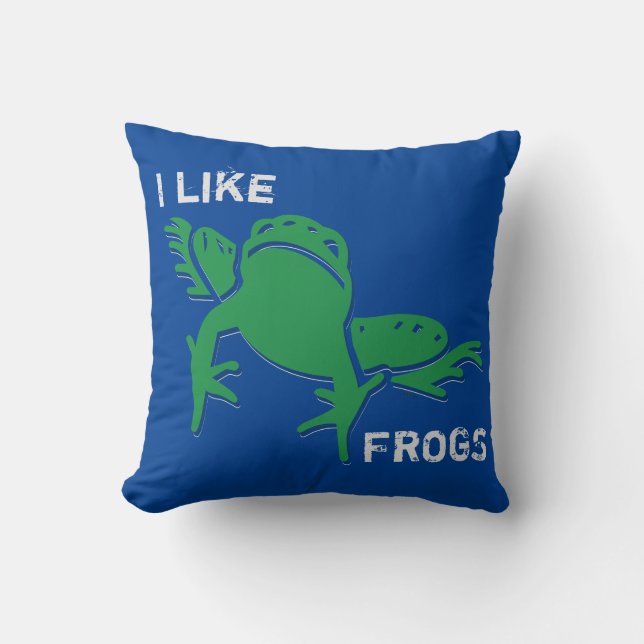 Coussin J'Aime Les Grenouilles (Recto)