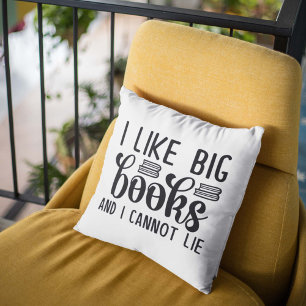 Coussin J'aime les gros livres et je ne peux pas mentir