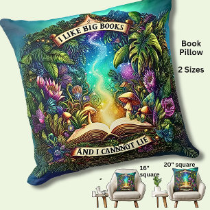 Coussin J'aime les gros livres, pour les amateurs de livre