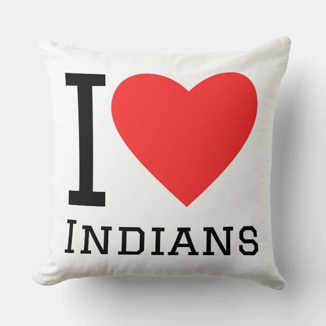 Coussin J'aime les indiens (Recto)
