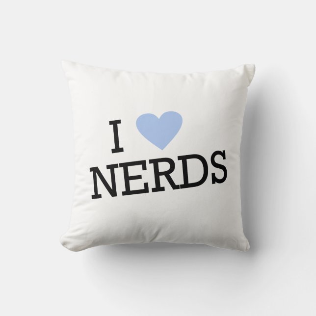 Coussin J'Aime Les Nerds Jeter L'Oreiller (Recto)