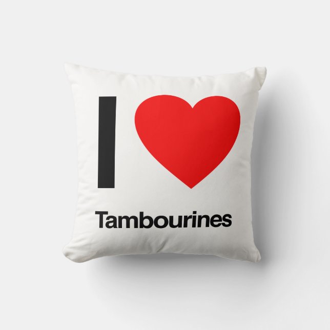 Coussin j'aime les tambourins (Recto)