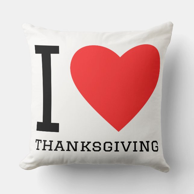 Coussin J'aime les thanksgivings  (Recto)