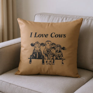 Coussin J'aime les vaches