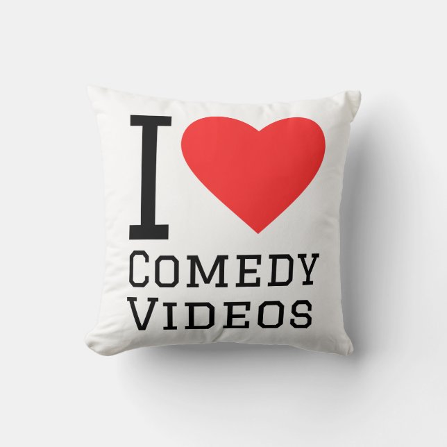 Coussin j'aime les vidéos comiques (Recto)