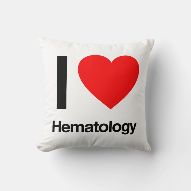 Coussin j'aime l'hématologie (Recto)