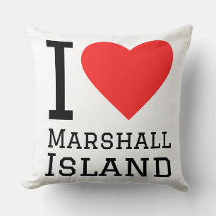 Coussin J'aime l'île Marshall
