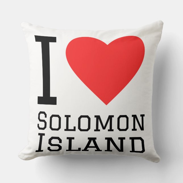 Coussin J'aime l'île Salomon  (Recto)