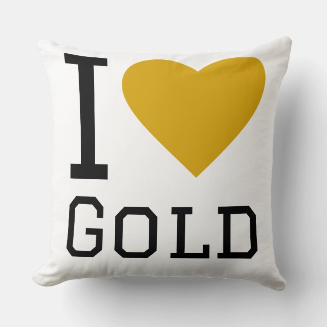 Coussin J'aime l'or (Recto)