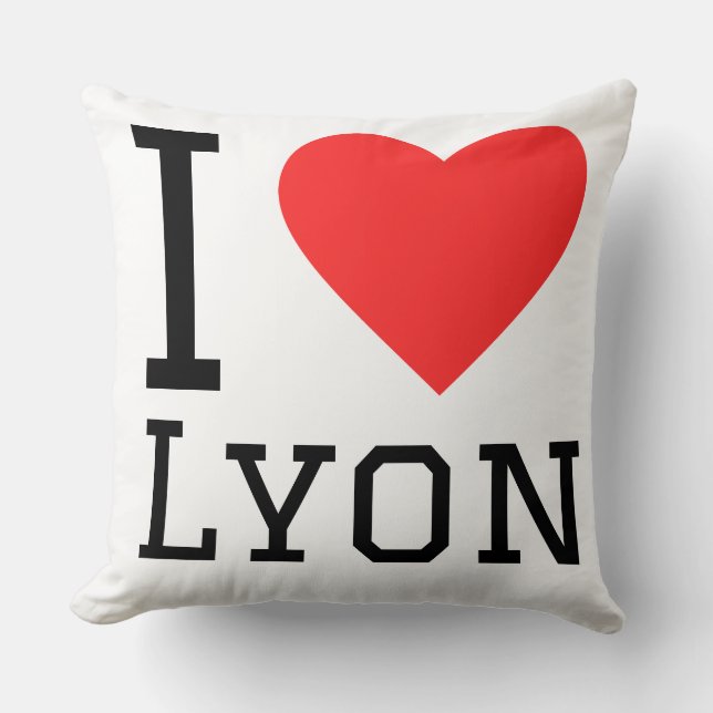 Coussin J'aime lyon (Recto)