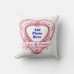 Coussin J'Aime Ma Grand-Mère ! Photo Red Hearts
