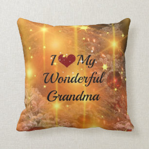 Coussin J'Aime Ma Merveilleuse Grand-Mère, Éperche De Noël