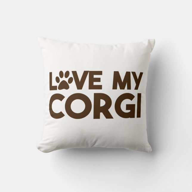 COUSSIN J'AIME MA PAW CORGI (Recto)