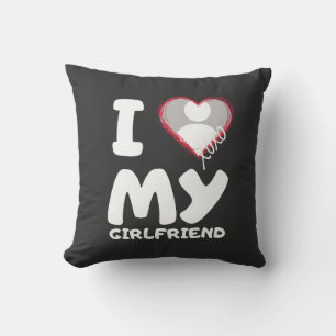 Coussin j'aime ma petite amie