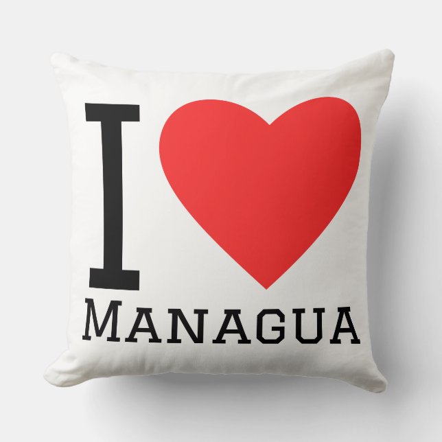 Coussin J'aime Managua (Recto)