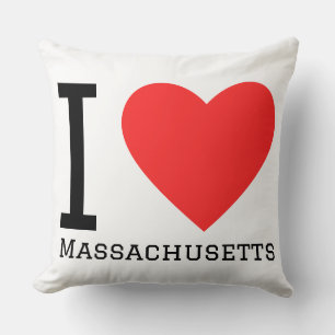 Coussin J'aime Massachusetts 