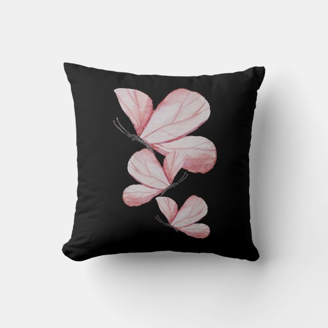 Coussin J'Aime Mes Cadeaux Papillon (Recto)