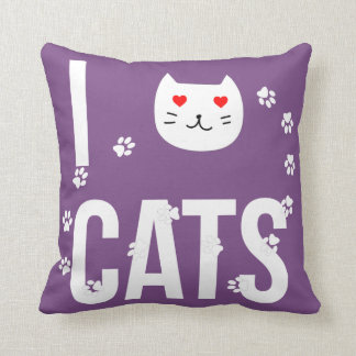 Coussin J'aime mes chats