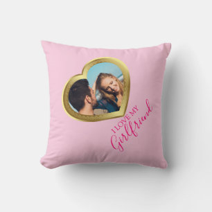 Coussin J'aime Mon cadeau de petite amie pour elle Valenti