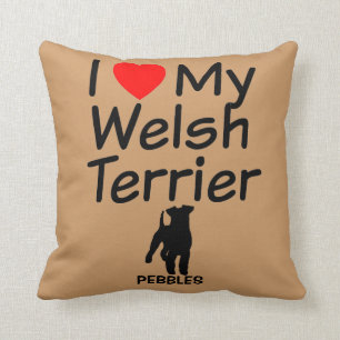 Coussin J'Aime Mon Chien Gallois Terrier