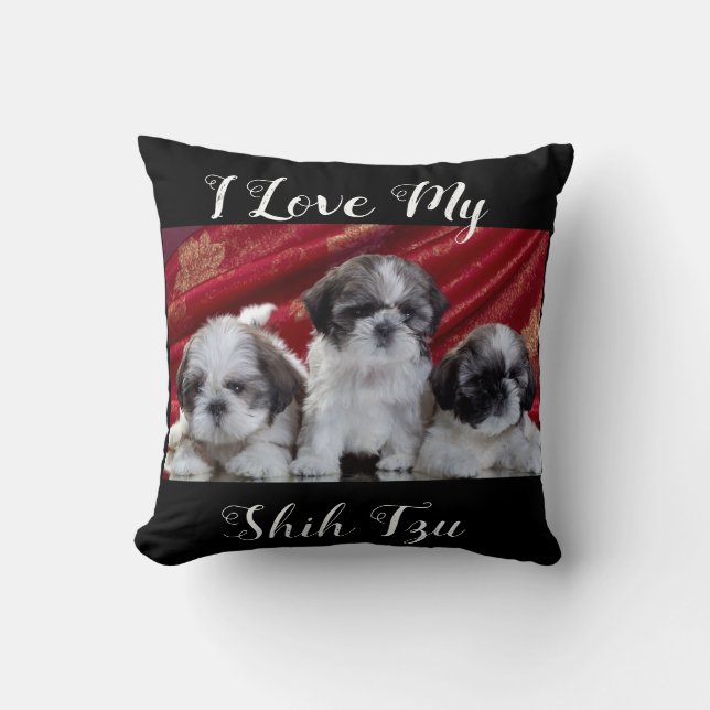 Coussin J'Aime Mon Chih Tzu (Recto)