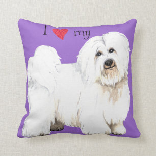 Coussin J'aime mon coton de Tulear