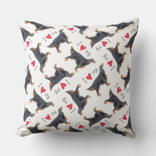 Coussin J'aime mon Gordon Setter