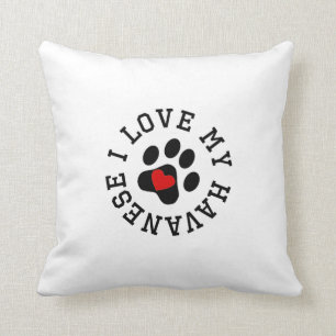 Coussin J'aime mon Havanese