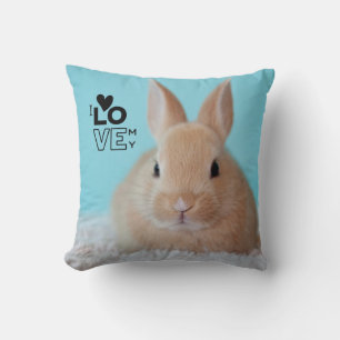 Coussin J'aime mon lapin cadeau photo cadeau pour propriét