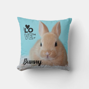 Coussin J'aime mon lapin cadeau photo cadeau pour propriét