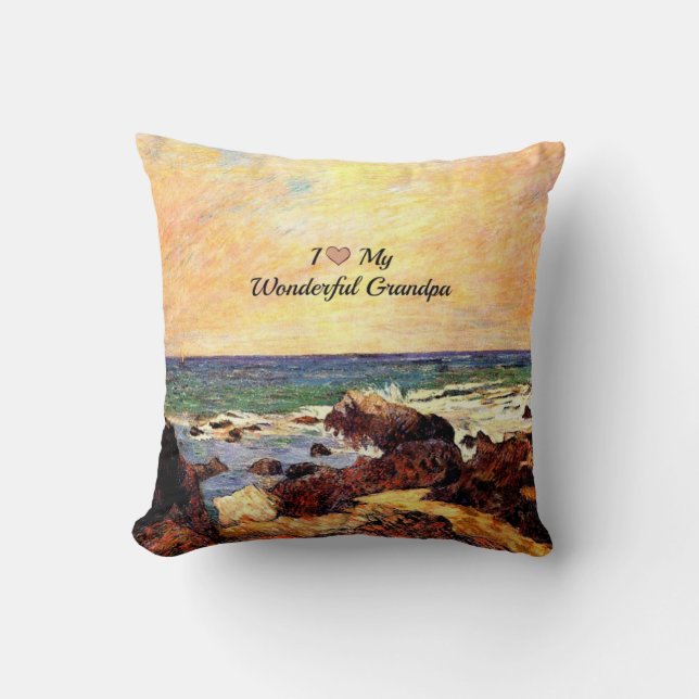 Coussin J'Aime Mon Magnifique Grand-Père (Recto)