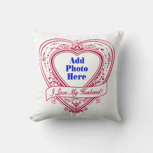 Coussin J'Aime Mon Mari ! Photo Red Hearts