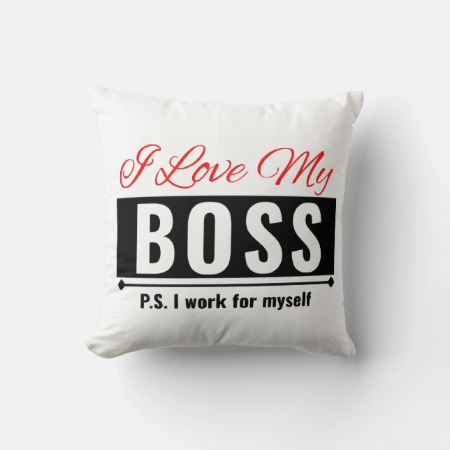 Coussin J'Aime Mon Patron (Recto)